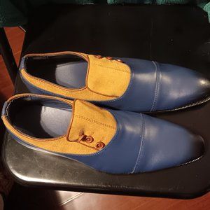 Blue & Tan suede leather shoes Size 11 1/2